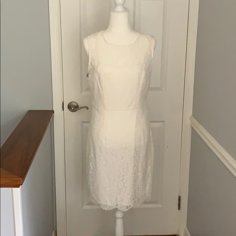 Eva Mendes New York and Company White Dress